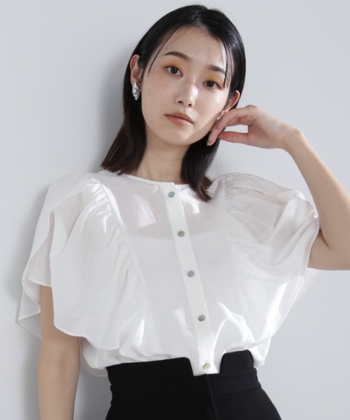 「NATURAL BEAUTY BASIC」 ノースリーブブラウス SMALL ブルー レディース_画像8