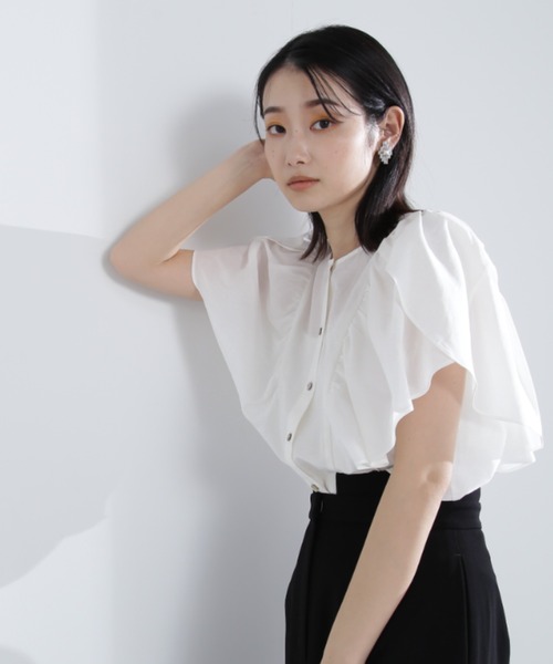 「NATURAL BEAUTY BASIC」 ノースリーブブラウス SMALL ブルー レディース_画像10