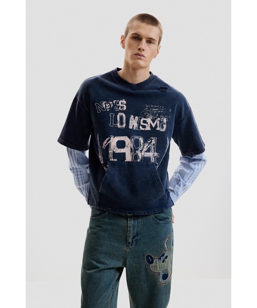 Desigual（デシグアル） トレーナー スウェット ダメージ風加工