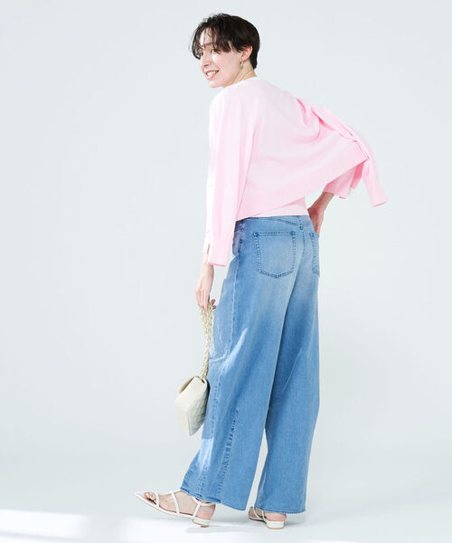 「NOLLEY'S」 ニットカーディガン 38 ネイビー レディース_画像5