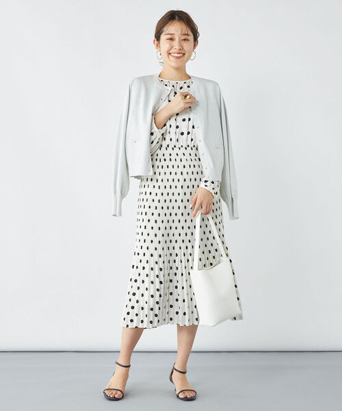 「NOLLEY'S」 ニットカーディガン 38 ネイビー レディース_画像9