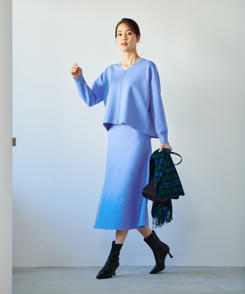 「ROPE'」 ニットスカート FREE ブルー レディース_画像2