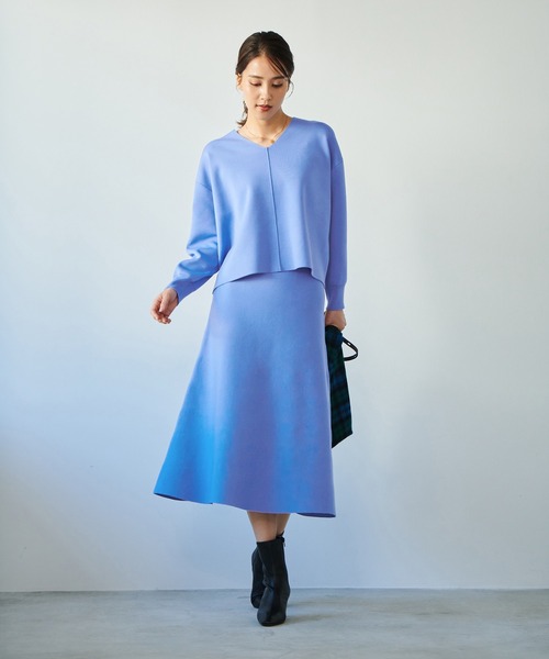 「ROPE'」 ニットスカート FREE ブルー レディース_画像3