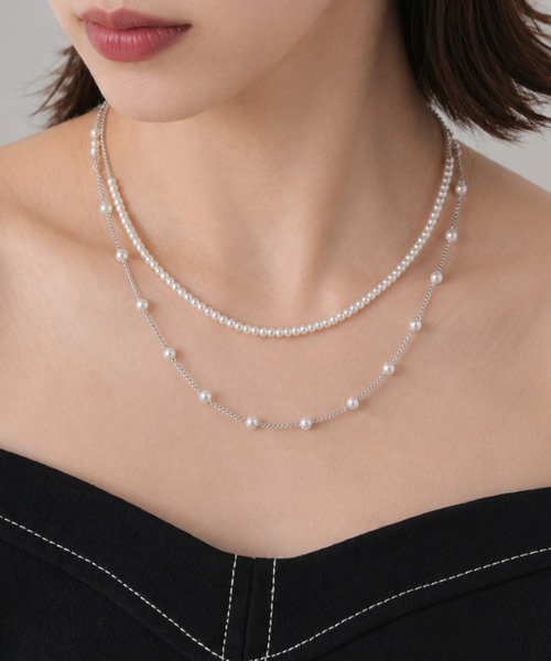 本真珠ネックレス 8mm デザインパールネックレス2way Pearl jewelry