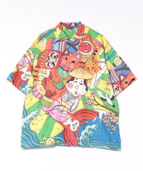 カヤ シャツ 「鈴木ひょっとこ×倭物やカヤ」アロハシャツ メンズ