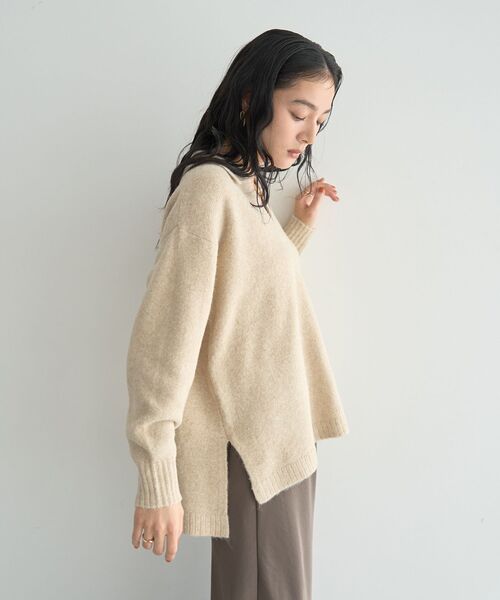 「YECCA VECCA」 長袖ニット FREE チャコールグレー レディース_画像6