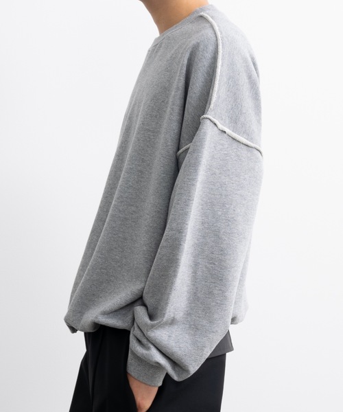 「SINSS」 スウェットカットソー LARGE ブラック メンズ_画像3