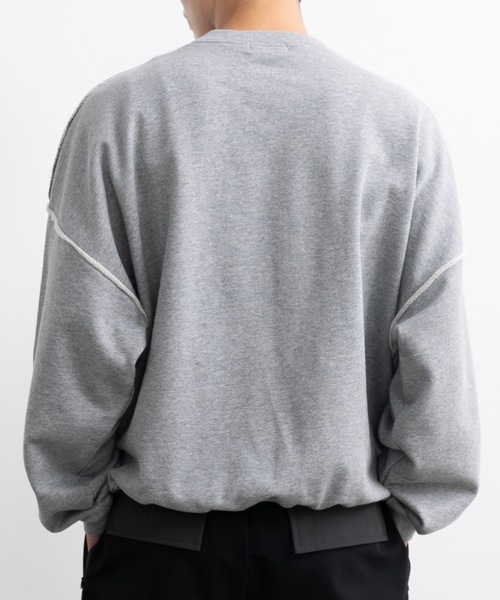 「SINSS」 スウェットカットソー LARGE ブラック メンズ_画像4