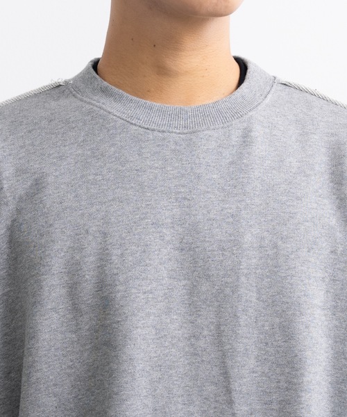 「SINSS」 スウェットカットソー LARGE ブラック メンズ_画像9
