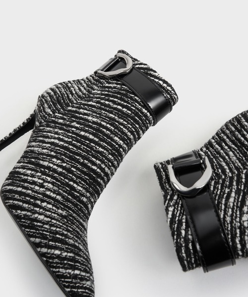 「CHARLES & KEITH」 ショートブーツ 25.5cm ブラック レディース_画像6