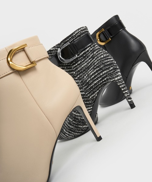 「CHARLES & KEITH」 ショートブーツ 25.5cm ブラック レディース_画像7