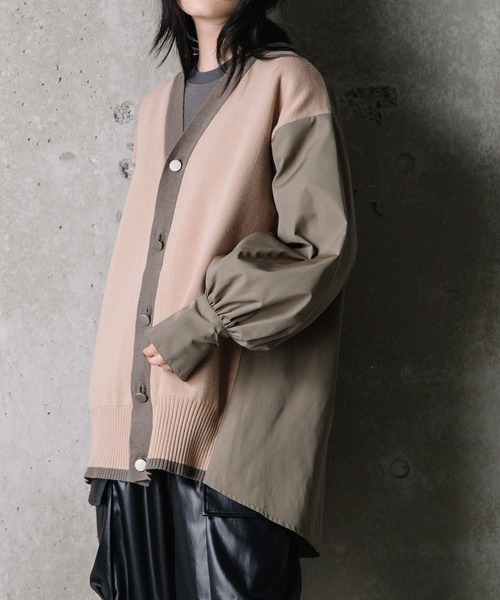 「MARECHAL TERRE」 ニットカーディガン 2 ネイビー レディース_画像2
