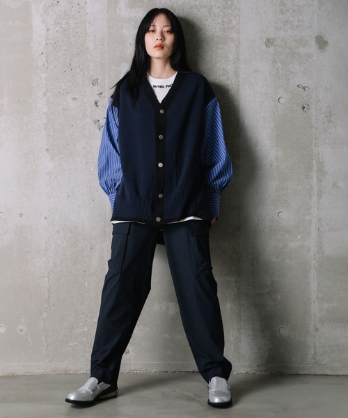 「MARECHAL TERRE」 ニットカーディガン 2 ネイビー レディース_画像8