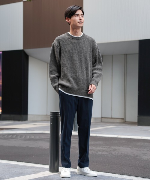 「GLOBAL WORK Smile Seed Store」 長袖ニット LARGE ブルー系その他4 メンズ_画像2