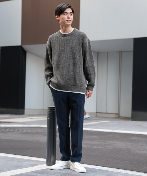 「GLOBAL WORK Smile Seed Store」 長袖ニット LARGE ブルー系その他4 メンズ_画像3