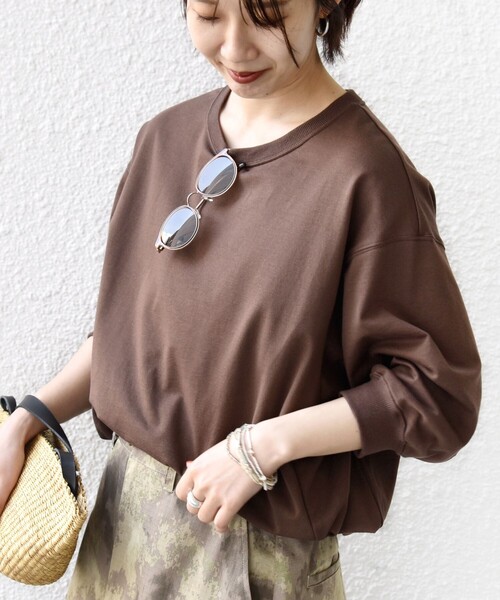 SHIPS（シップス） tシャツ 「手洗い可能」ハイゲージ ドルマン プル