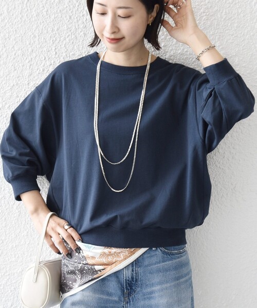 SHIPS（シップス） tシャツ 「手洗い可能」ハイゲージ ドルマン プル