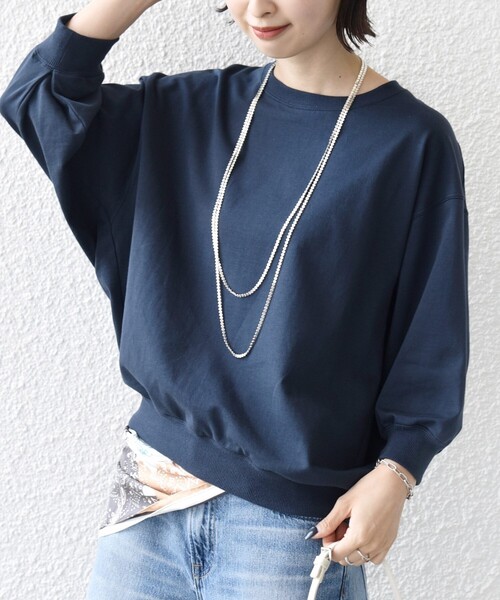 SHIPS（シップス） tシャツ 「手洗い可能」ハイゲージ ドルマン プル
