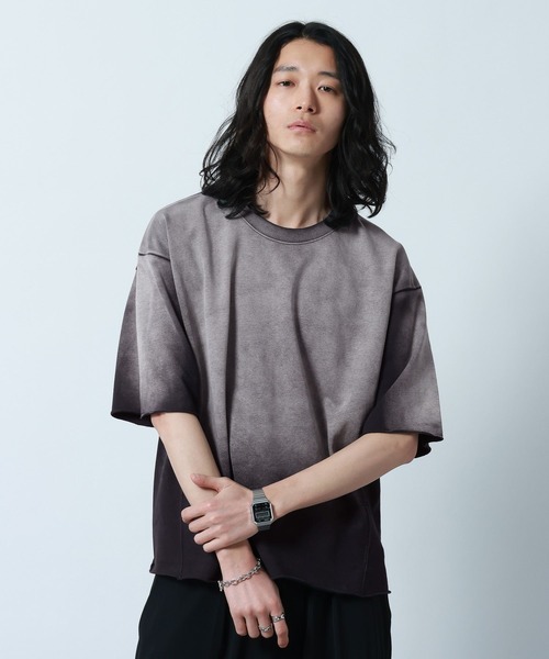 RAGEBLUE（レイジブルー） tシャツ Pigment Design Cropped T-Shirt
