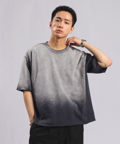 RAGEBLUE（レイジブルー） tシャツ Pigment Design Cropped T-Shirt