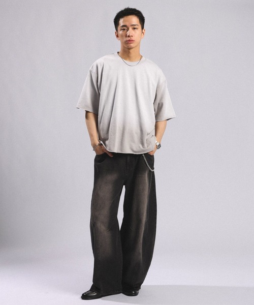 RAGEBLUE（レイジブルー） tシャツ Pigment Design Cropped T-Shirt