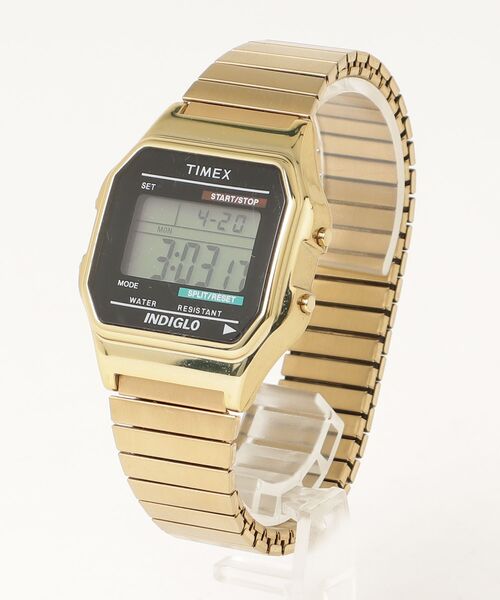 TIMEX（タイメックス） デジタル腕時計 FREE イエローゴールド メンズ