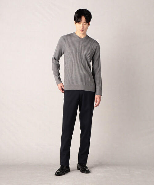 「COMME CA MEN」 長袖ニット L ブラック メンズ_画像2