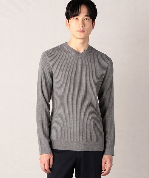 「COMME CA MEN」 長袖ニット L ブラック メンズ_画像3