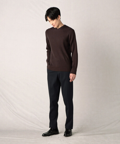 「COMME CA MEN」 長袖ニット L ブラック メンズ_画像6