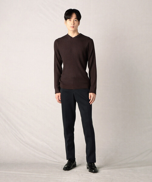 「COMME CA MEN」 長袖ニット L ブラック メンズ_画像7