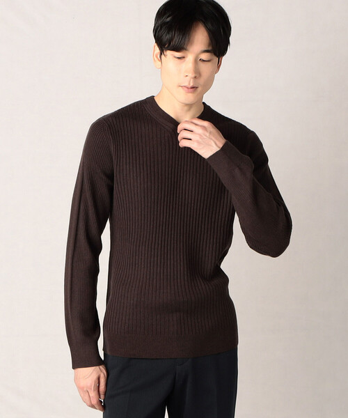 「COMME CA MEN」 長袖ニット L ブラック メンズ_画像8