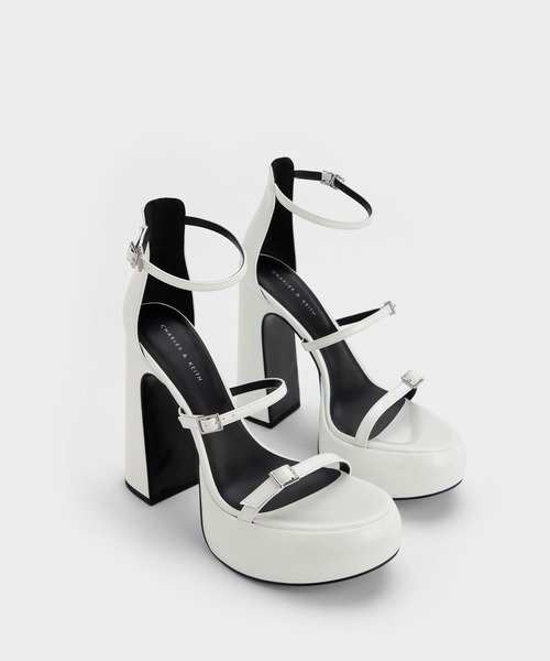 「CHARLES & KEITH」 ヒールサンダル 25cm ブラック系その他6 レディース_画像2