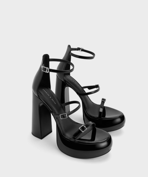 「CHARLES & KEITH」 ヒールサンダル 25cm ブラック系その他6 レディース_画像7