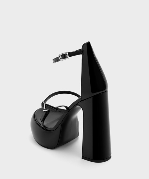 「CHARLES & KEITH」 ヒールサンダル 25cm ブラック系その他6 レディース_画像9