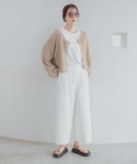 ワイドパンツ パンツ 「接触冷感」ひんやりクロ...の詳細画像4