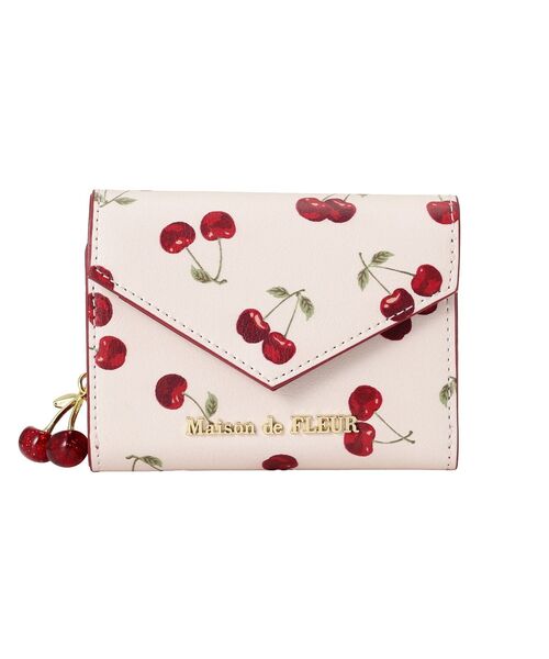 Maison de FLEUR（メゾンドフルール） 財布 リーフ付きチェリー