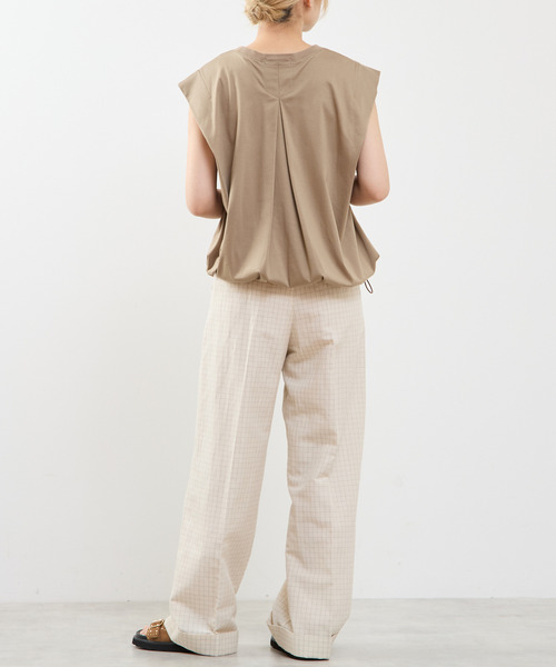 tシャツ 「A_ /エース」ショルダータックノースリーブ レディースの画像