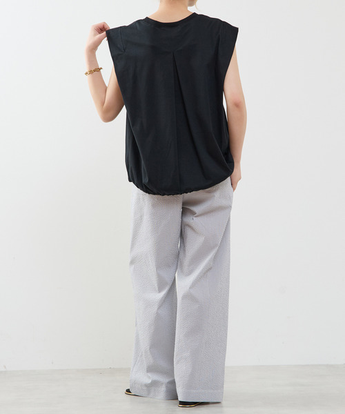 tシャツ 「A_ /エース」ショルダータックノースリーブ レディースの画像
