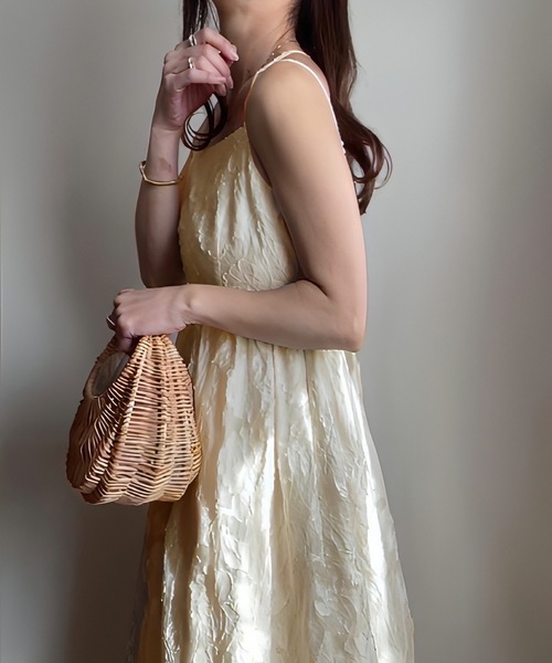 「junoah」 キャミソールワンピース X-LARGE アイボリー レディース_画像8