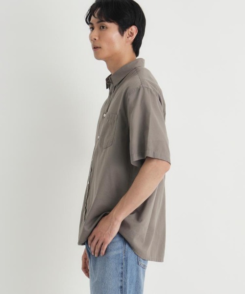 BACK NUMBER シャツ 半袖 カラミ織り半袖シャツ メンズ : ZOZOTOWN