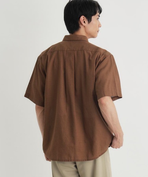 BACK NUMBER シャツ 半袖 カラミ織り半袖シャツ メンズ : ZOZOTOWN