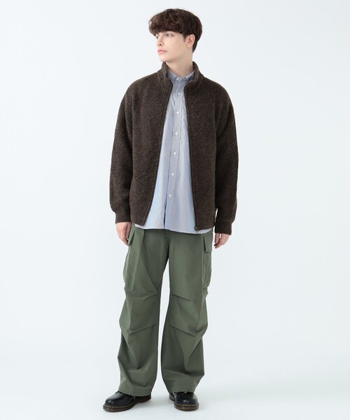 「BEAMS HEART」 カーゴパンツ SMALL オリーブ メンズ_画像4