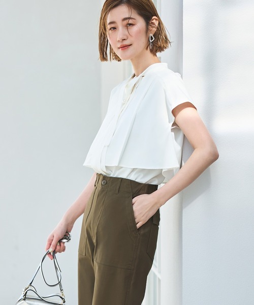 「RUIRUE BOUTIQUE」 半袖チュニック S ベージュ レディース_画像4