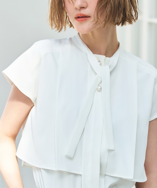「RUIRUE BOUTIQUE」 半袖チュニック S ベージュ レディース_画像5