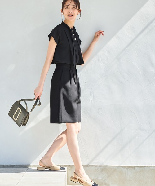 「RUIRUE BOUTIQUE」 半袖チュニック S ベージュ レディース_画像8