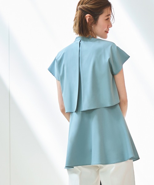 「RUIRUE BOUTIQUE」 半袖チュニック S ベージュ レディース_画像9