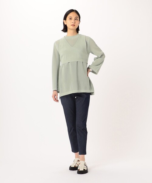 「COMME CA」 スキニーパンツ 9号 ブラック レディース_画像6