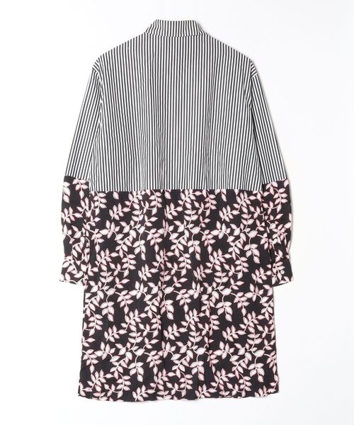 「MSGM」 ストライプ柄シャツワンピース 40 ブラック レディース_画像2