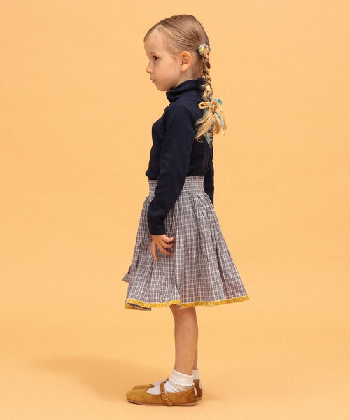 【BEAMS/ガールズ】チェック柄ジャケットとスカートセット130cm こども ビームス スカート チェック プリーツ スカート 2026FW（90