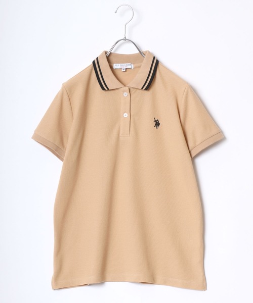 「U.S. POLO ASSN.」 半袖ポロシャツ L ネイビー レディース_画像6